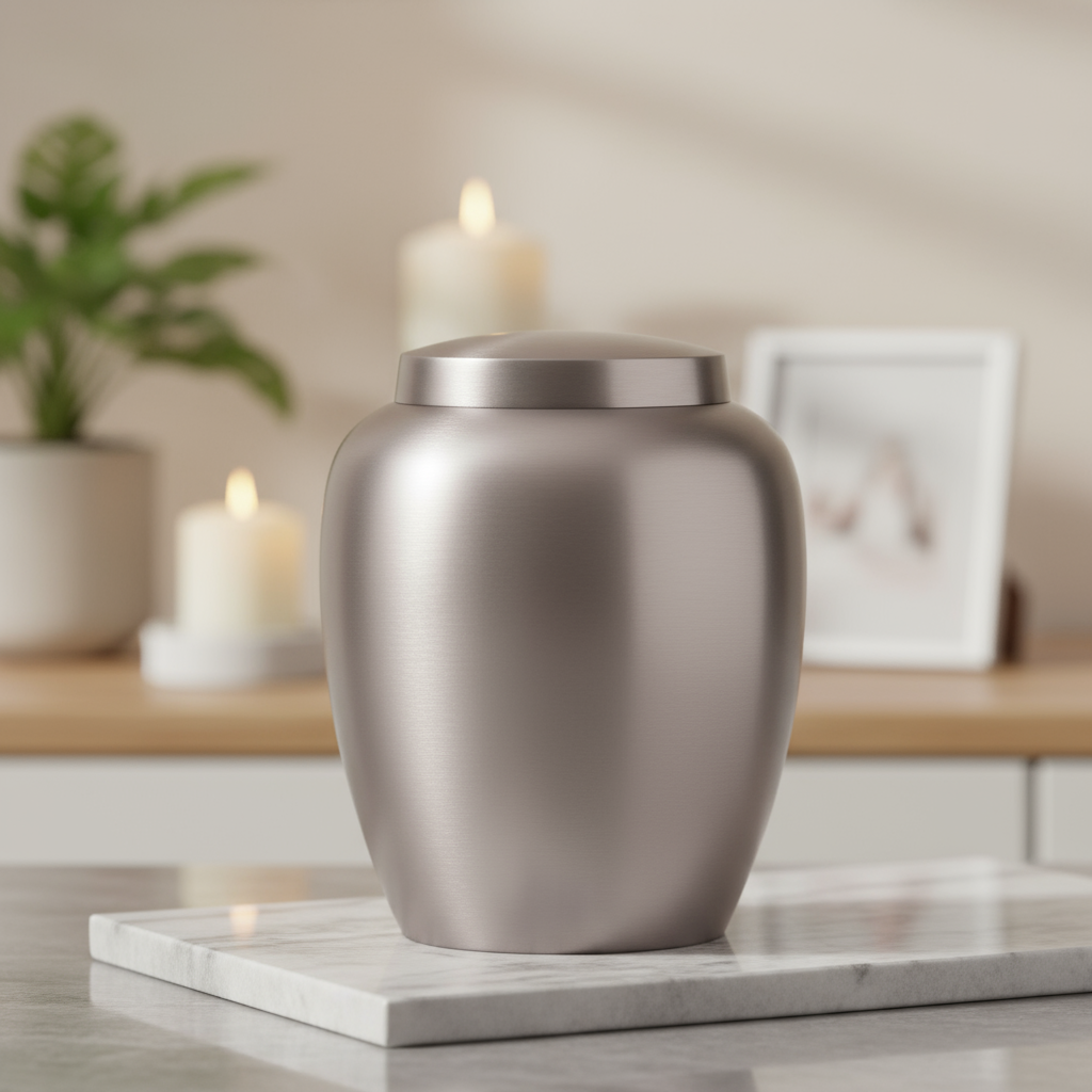 Clarity Silver Brass Adult Urn