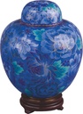 Azure Blue Cloisonné Adult Urn