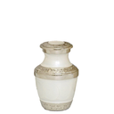 Mother of Pearl Silver Brass Miniature Urn