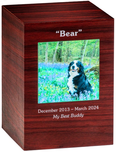 [EC 209 DB] Large Dark Brown Pet Fiberboard Urn