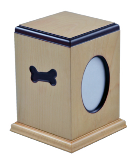 [710 BN] Dog Bone Wood Pet Urn