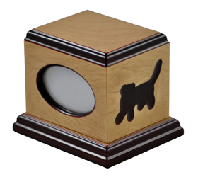 [710 KT] Kitty Pet Wood Pet Urn
