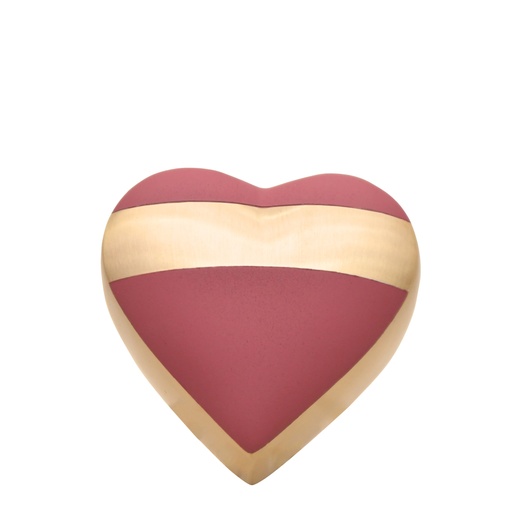 [515 LRS] Luxa Rose Heart Brass Keepsake