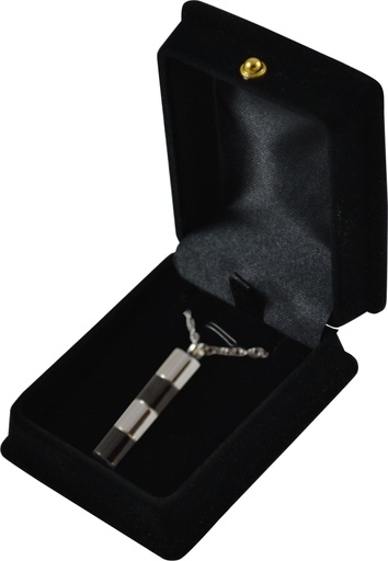 [404 SBC] Silver and Black Capsule Pendant