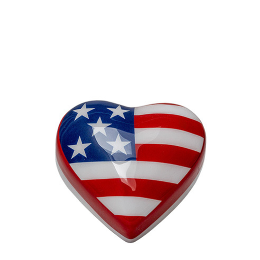 [515 SAS] Stars & Stripes Brass Heart Keepsake